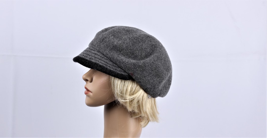 Headstart wool felt cap w 2 tone brim grey/dark grey Style : HS/1412 image 0